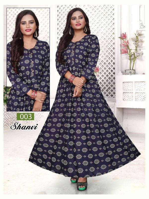 Trendy Shanvi Rayon Designer Kurti Collection